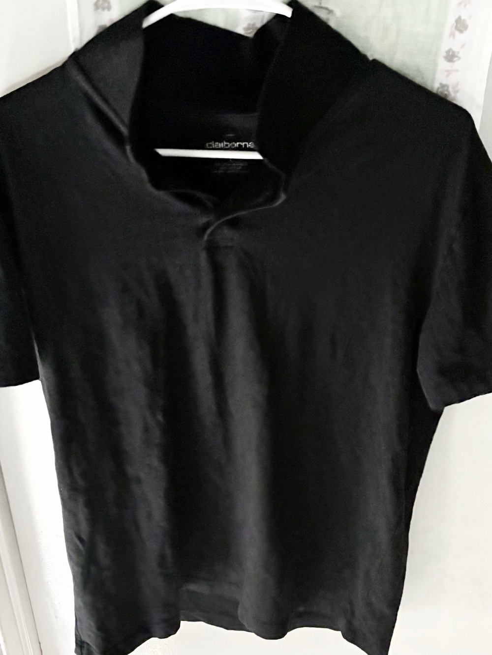Liz Claiborne Black Men's Short-Sleeve Polo